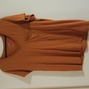 Orange Medium Vneck Tee
